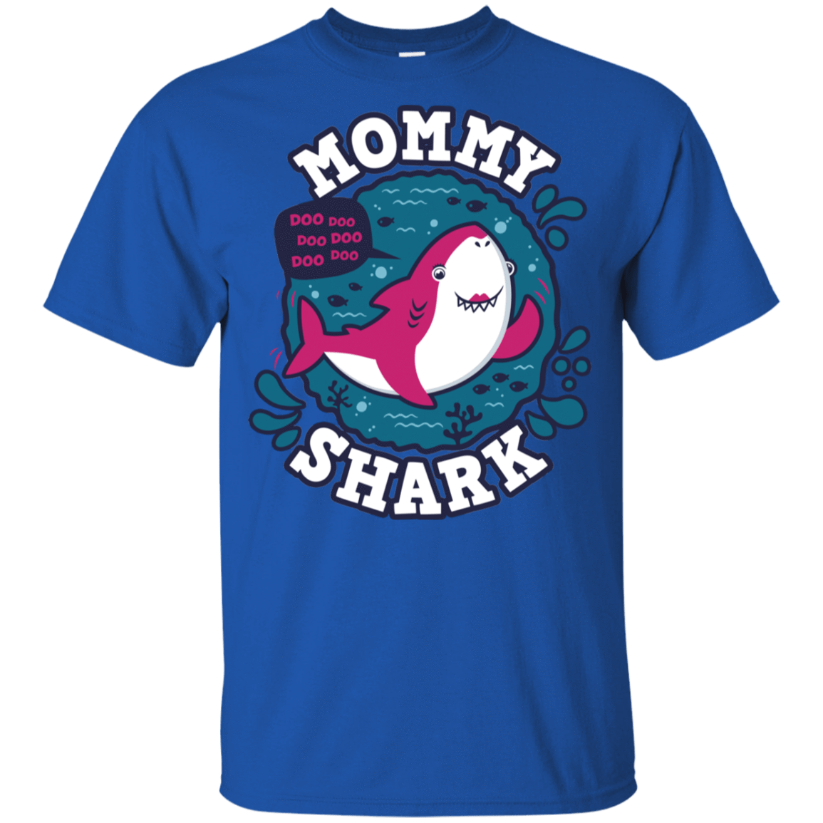 T-Shirts Royal / YXS Shark Family trazo - Mommy Youth T-Shirt