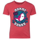 T-Shirts Vintage Red / YXS Shark Family trazo - Mommy Youth Triblend T-Shirt