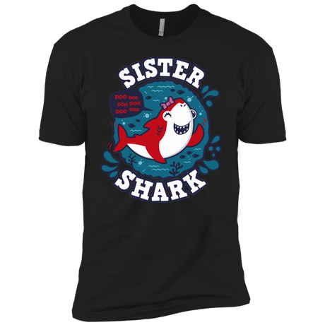 T-Shirts Black / YXS Shark Family trazo - Sister Boys Premium T-Shirt