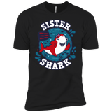 T-Shirts Black / YXS Shark Family trazo - Sister Boys Premium T-Shirt