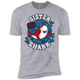 T-Shirts Heather Grey / YXS Shark Family trazo - Sister Boys Premium T-Shirt