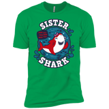 T-Shirts Kelly Green / YXS Shark Family trazo - Sister Boys Premium T-Shirt