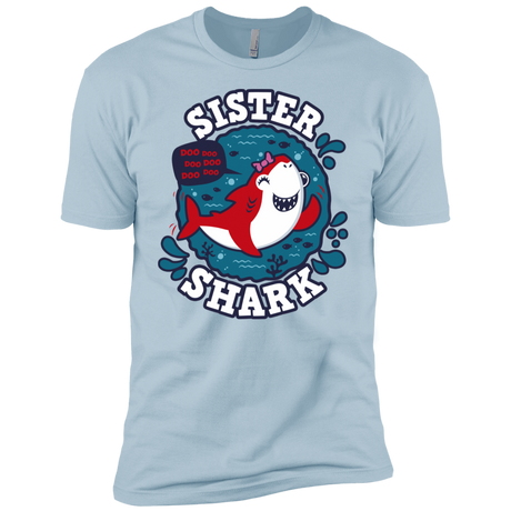 T-Shirts Light Blue / YXS Shark Family trazo - Sister Boys Premium T-Shirt