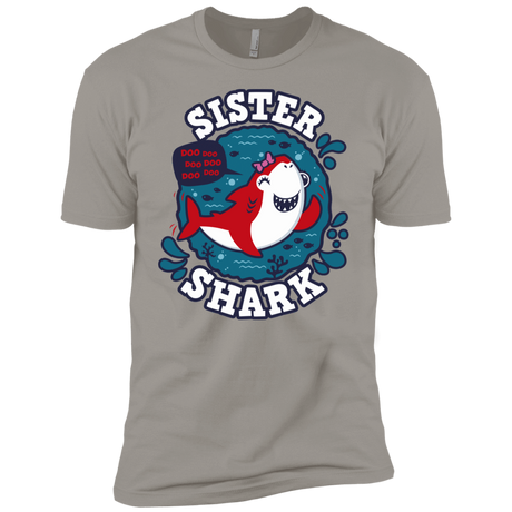 T-Shirts Light Grey / YXS Shark Family trazo - Sister Boys Premium T-Shirt