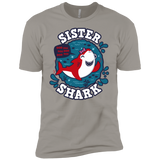 T-Shirts Light Grey / YXS Shark Family trazo - Sister Boys Premium T-Shirt