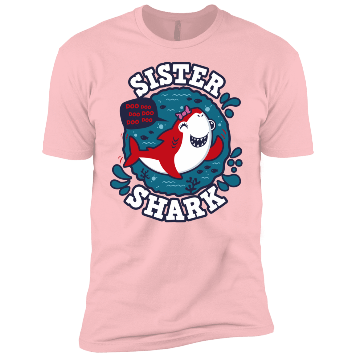 T-Shirts Light Pink / YXS Shark Family trazo - Sister Boys Premium T-Shirt