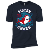 T-Shirts Midnight Navy / YXS Shark Family trazo - Sister Boys Premium T-Shirt