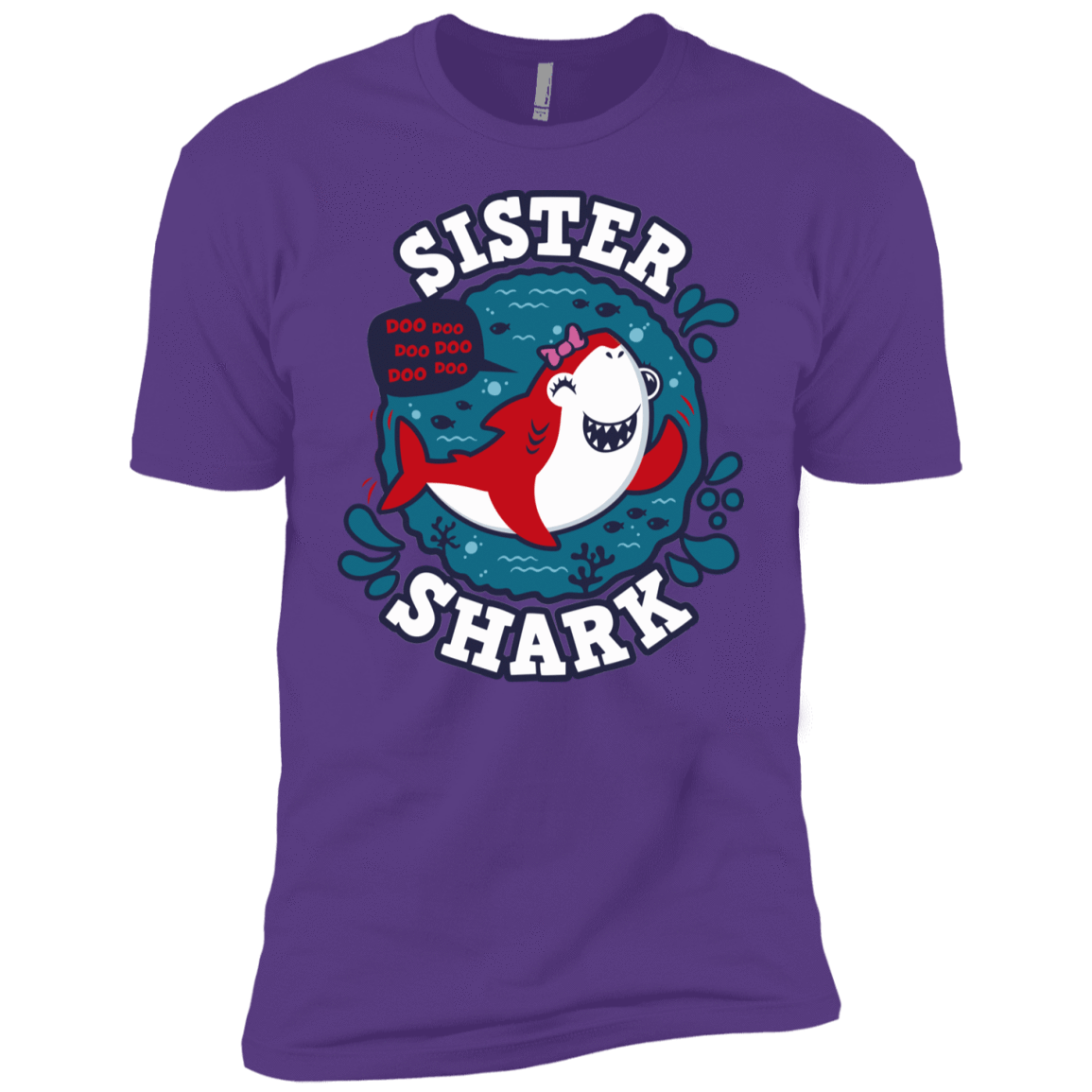 T-Shirts Purple Rush / YXS Shark Family trazo - Sister Boys Premium T-Shirt