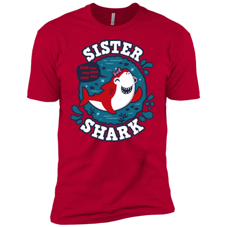 T-Shirts Red / YXS Shark Family trazo - Sister Boys Premium T-Shirt