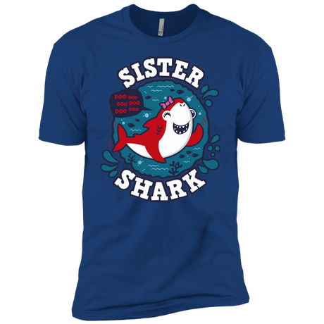 T-Shirts Royal / YXS Shark Family trazo - Sister Boys Premium T-Shirt
