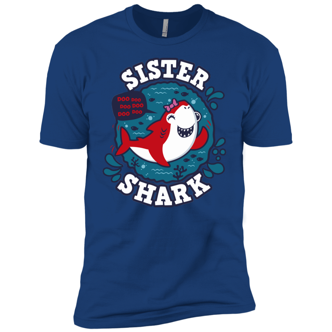 T-Shirts Royal / YXS Shark Family trazo - Sister Boys Premium T-Shirt