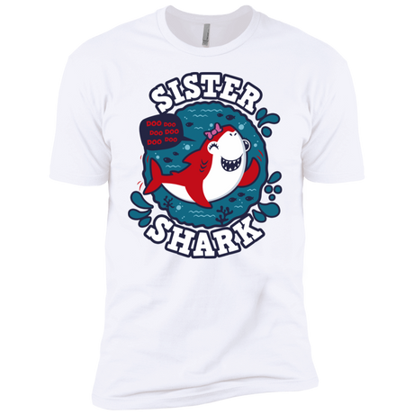 T-Shirts White / YXS Shark Family trazo - Sister Boys Premium T-Shirt