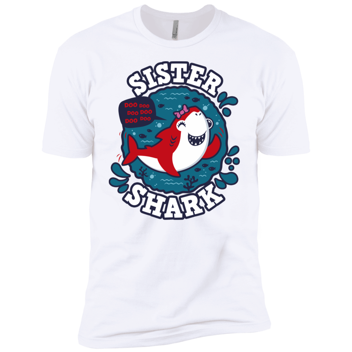 T-Shirts White / YXS Shark Family trazo - Sister Boys Premium T-Shirt