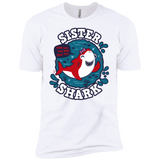 T-Shirts White / YXS Shark Family trazo - Sister Boys Premium T-Shirt