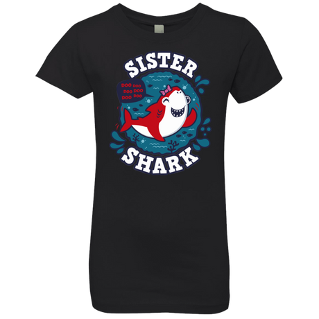 T-Shirts Black / YXS Shark Family trazo - Sister Girls Premium T-Shirt