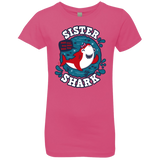 T-Shirts Hot Pink / YXS Shark Family trazo - Sister Girls Premium T-Shirt