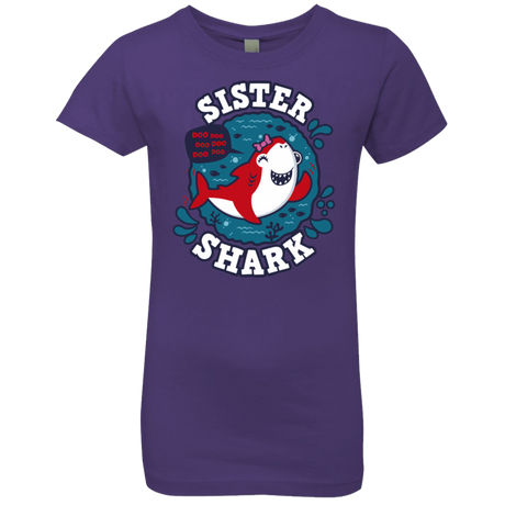 T-Shirts Purple Rush / YXS Shark Family trazo - Sister Girls Premium T-Shirt