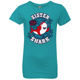 T-Shirts Tahiti Blue / YXS Shark Family trazo - Sister Girls Premium T-Shirt