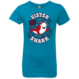 T-Shirts Turquoise / YXS Shark Family trazo - Sister Girls Premium T-Shirt