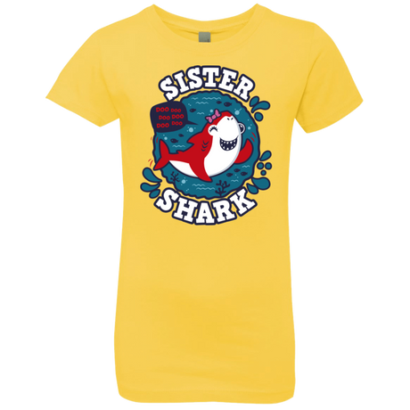 T-Shirts Vibrant Yellow / YXS Shark Family trazo - Sister Girls Premium T-Shirt