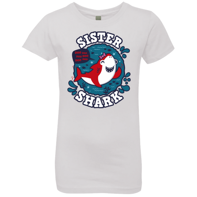 T-Shirts White / YXS Shark Family trazo - Sister Girls Premium T-Shirt