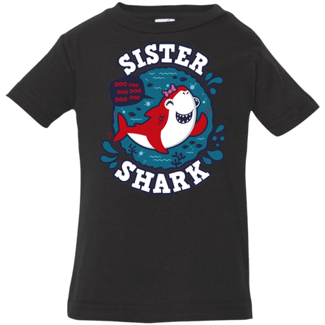 T-Shirts Black / 6 Months Shark Family trazo - Sister Infant Premium T-Shirt