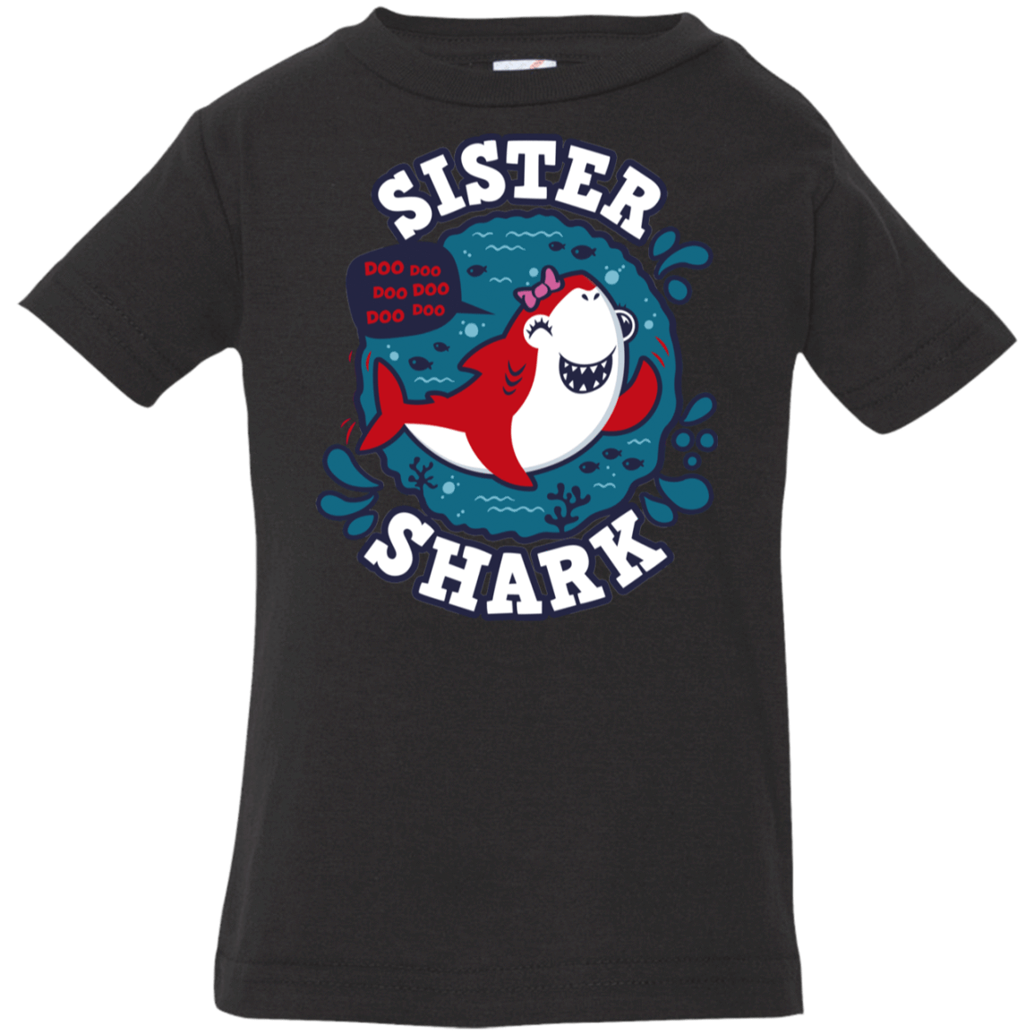 T-Shirts Black / 6 Months Shark Family trazo - Sister Infant Premium T-Shirt