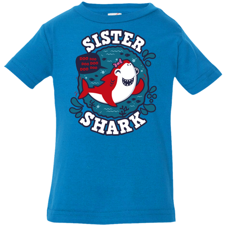 T-Shirts Cobalt / 6 Months Shark Family trazo - Sister Infant Premium T-Shirt