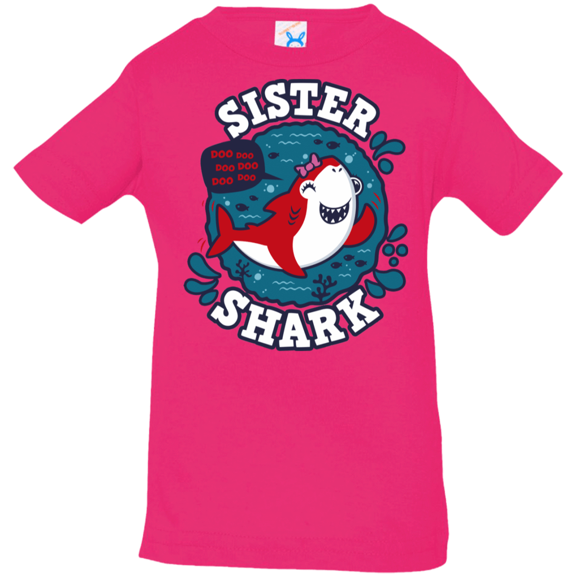 T-Shirts Hot Pink / 6 Months Shark Family trazo - Sister Infant Premium T-Shirt