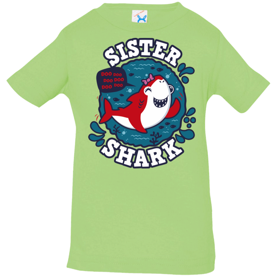 T-Shirts Key Lime / 6 Months Shark Family trazo - Sister Infant Premium T-Shirt