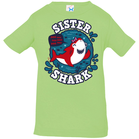 T-Shirts Key Lime / 6 Months Shark Family trazo - Sister Infant Premium T-Shirt
