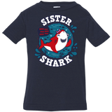 T-Shirts Navy / 6 Months Shark Family trazo - Sister Infant Premium T-Shirt