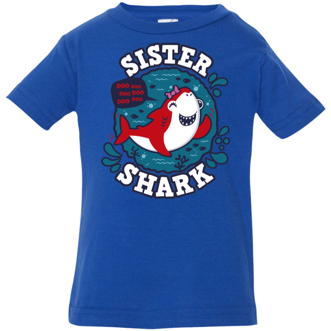 T-Shirts Royal / 6 Months Shark Family trazo - Sister Infant Premium T-Shirt