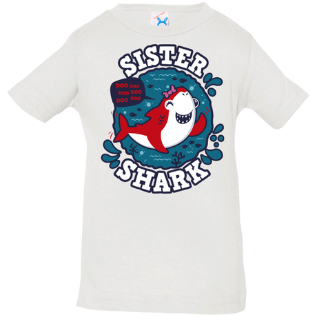 T-Shirts White / 6 Months Shark Family trazo - Sister Infant Premium T-Shirt