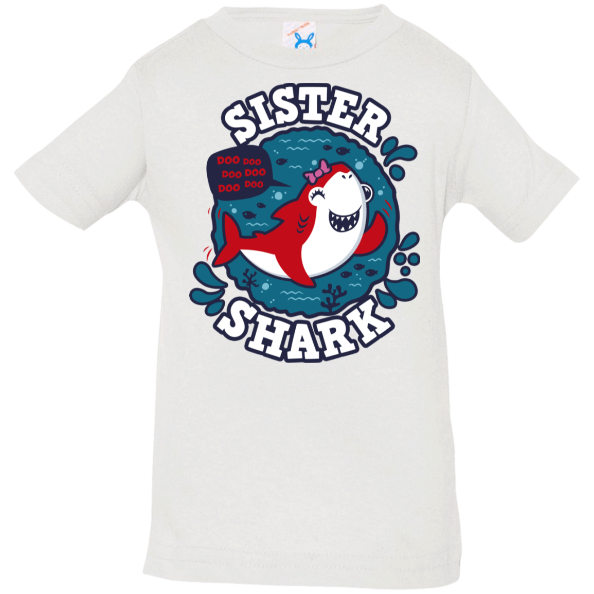 T-Shirts White / 6 Months Shark Family trazo - Sister Infant Premium T-Shirt
