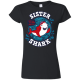 T-Shirts Black / S Shark Family trazo - Sister Junior Slimmer-Fit T-Shirt