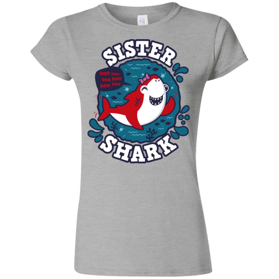 T-Shirts Sport Grey / S Shark Family trazo - Sister Junior Slimmer-Fit T-Shirt