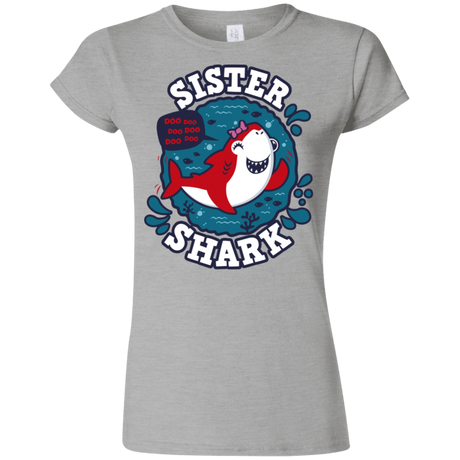 T-Shirts Sport Grey / S Shark Family trazo - Sister Junior Slimmer-Fit T-Shirt