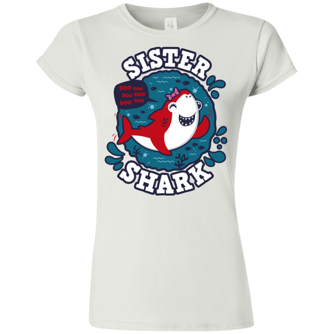 T-Shirts White / S Shark Family trazo - Sister Junior Slimmer-Fit T-Shirt