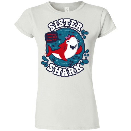 T-Shirts White / S Shark Family trazo - Sister Junior Slimmer-Fit T-Shirt