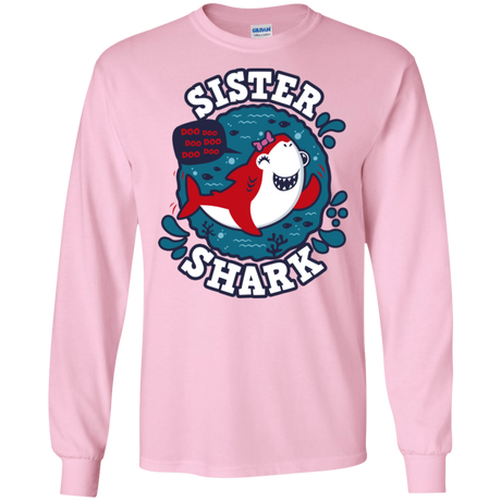 T-Shirts Light Pink / S Shark Family trazo - Sister Men's Long Sleeve T-Shirt