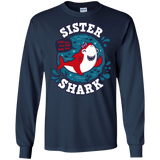 T-Shirts Navy / S Shark Family trazo - Sister Men's Long Sleeve T-Shirt