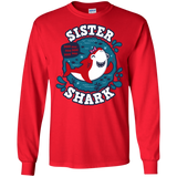 T-Shirts Red / S Shark Family trazo - Sister Men's Long Sleeve T-Shirt