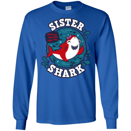 T-Shirts Royal / S Shark Family trazo - Sister Men's Long Sleeve T-Shirt