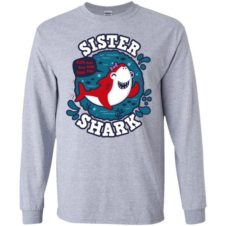 T-Shirts Sport Grey / S Shark Family trazo - Sister Men's Long Sleeve T-Shirt