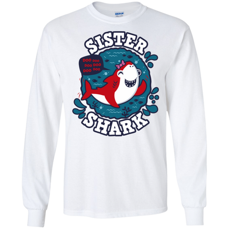 T-Shirts White / S Shark Family trazo - Sister Men's Long Sleeve T-Shirt