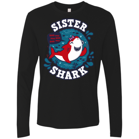 T-Shirts Black / S Shark Family trazo - Sister Men's Premium Long Sleeve