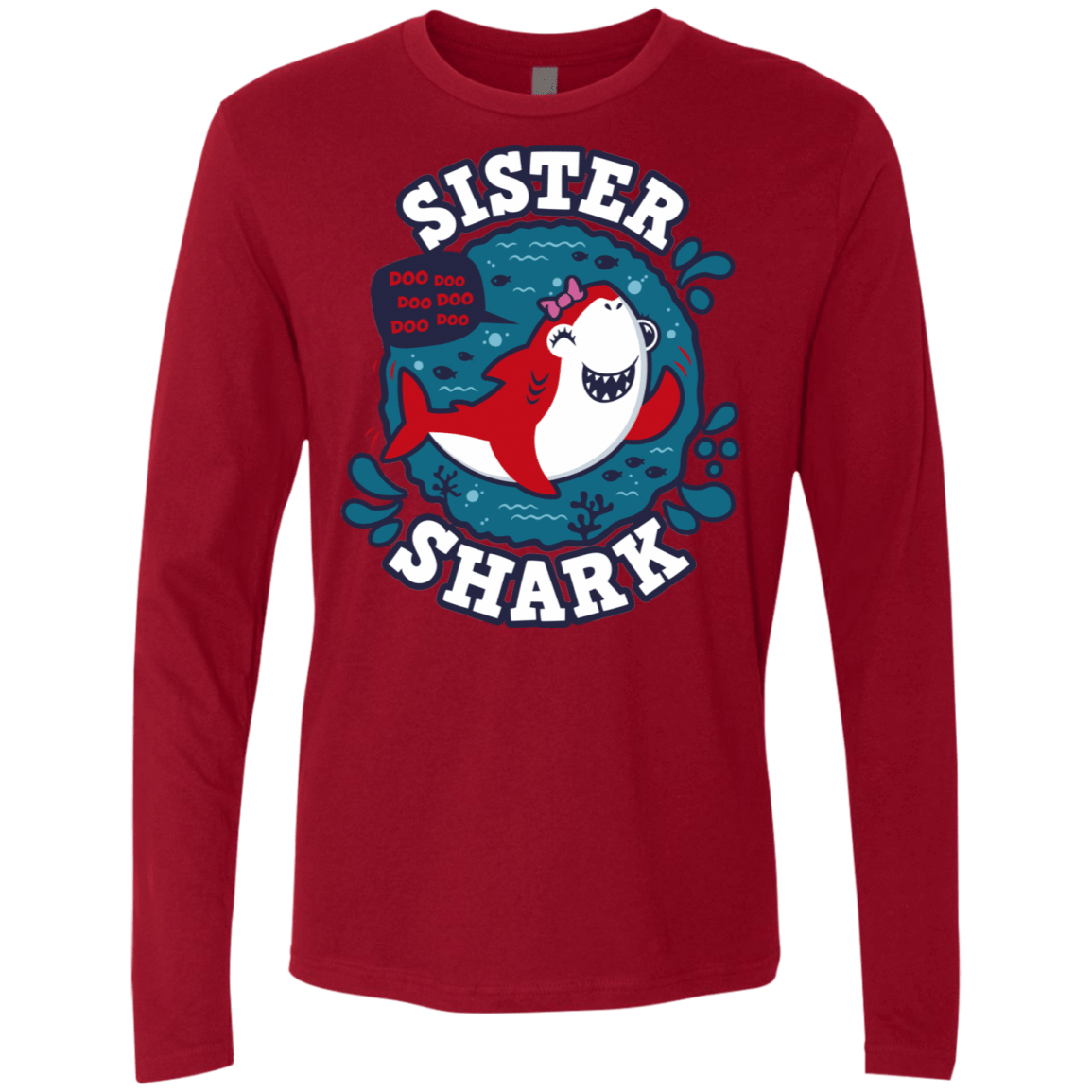 T-Shirts Cardinal / S Shark Family trazo - Sister Men's Premium Long Sleeve