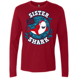 T-Shirts Cardinal / S Shark Family trazo - Sister Men's Premium Long Sleeve