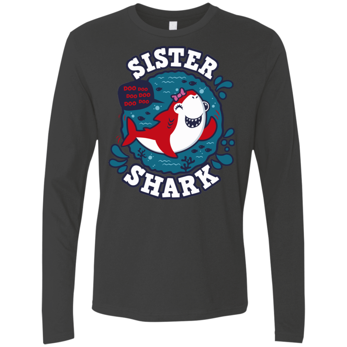 T-Shirts Heavy Metal / S Shark Family trazo - Sister Men's Premium Long Sleeve